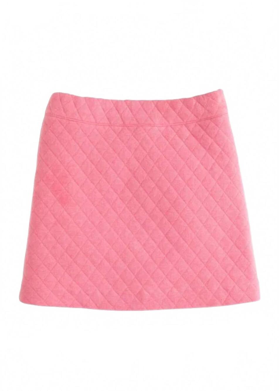 NEW BISBY girl's quilted mini skirt in rose